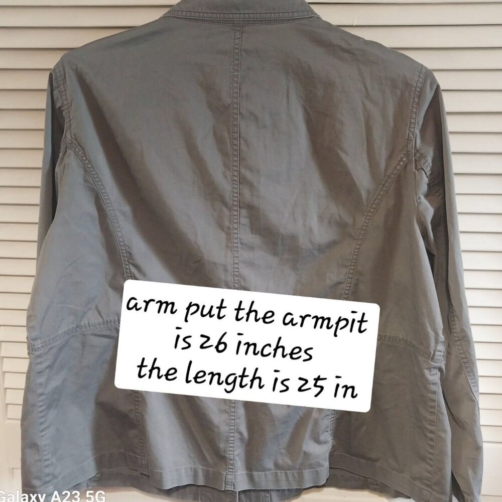 Talbots Womens Gray Button-Up Jacket Size 20w Cla… - image 2